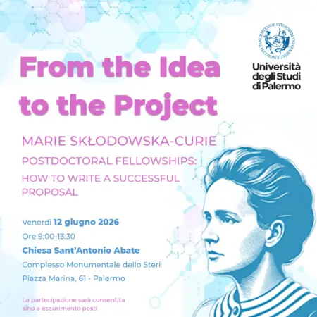 Prof. Angela Bellia to Speak at the MSCA Workshop "From the Idea to the Project" 1 PROGETTO MARIE CURIE